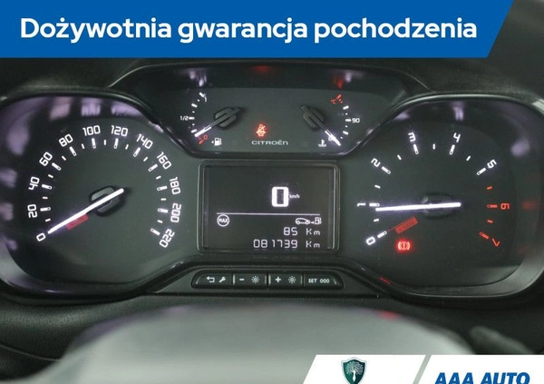 Citroen C3 cena 53000 przebieg: 81737, rok produkcji 2019 z Grodzisk Wielkopolski małe 211